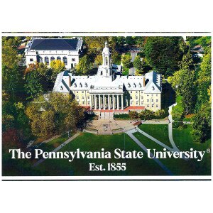 postcard Penn State Old Main aerial view 6x4